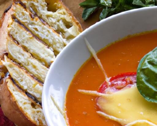 Speedy Creamy Tomato Soup Paired with Perfect Grilled Cheese