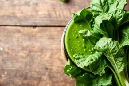 Green Power: Fresh kale and spinach prep for perfect smoothies.