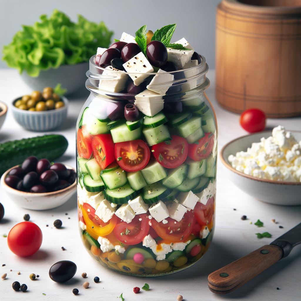 Layered Delight: Crafting the Perfect Mediterranean Salad Jar