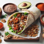 Hearty Lentil & Walnut Taco Meat Burritos to Freeze Fast