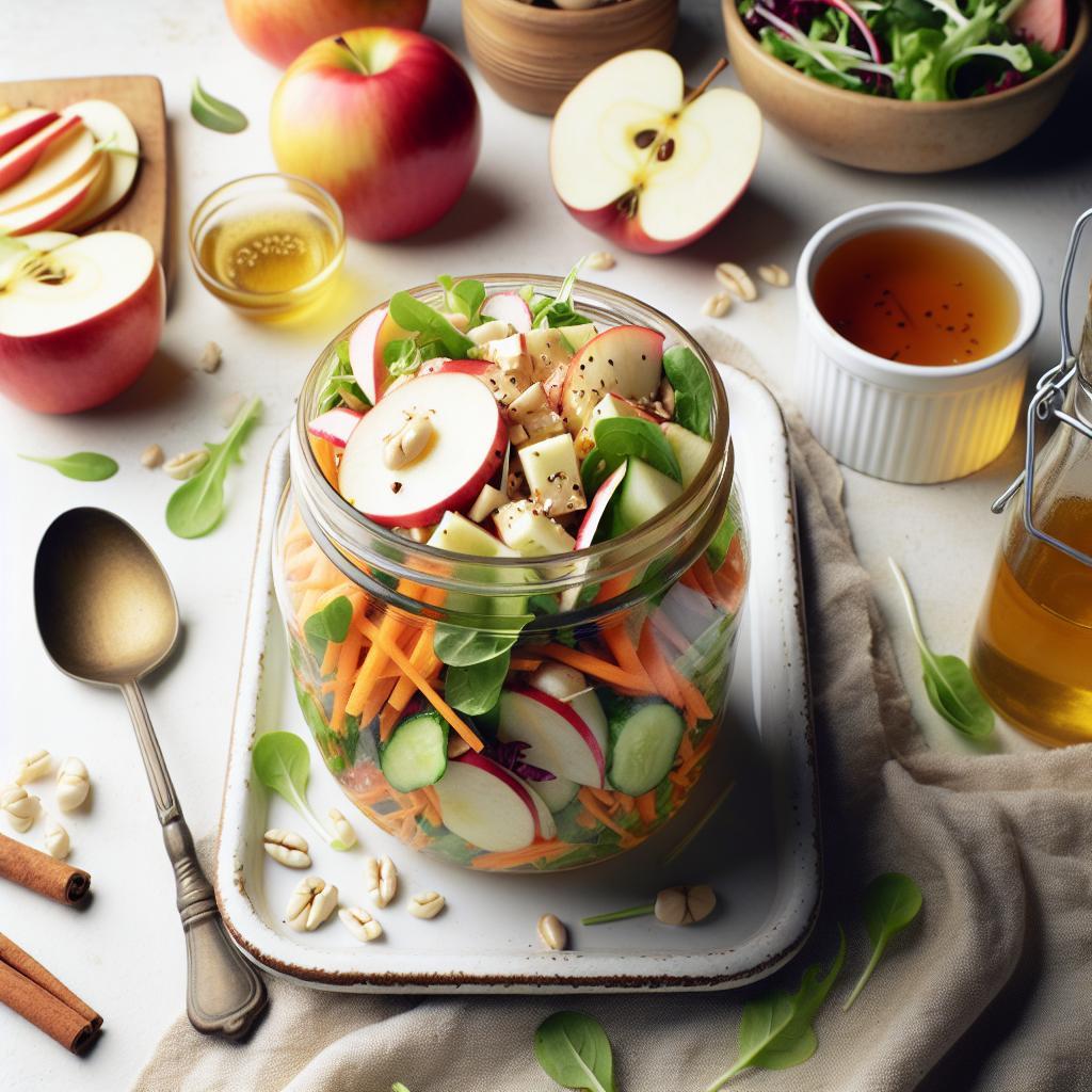 Jarred Fall Harvest Salad with Zesty Apple Cider Vinaigrette