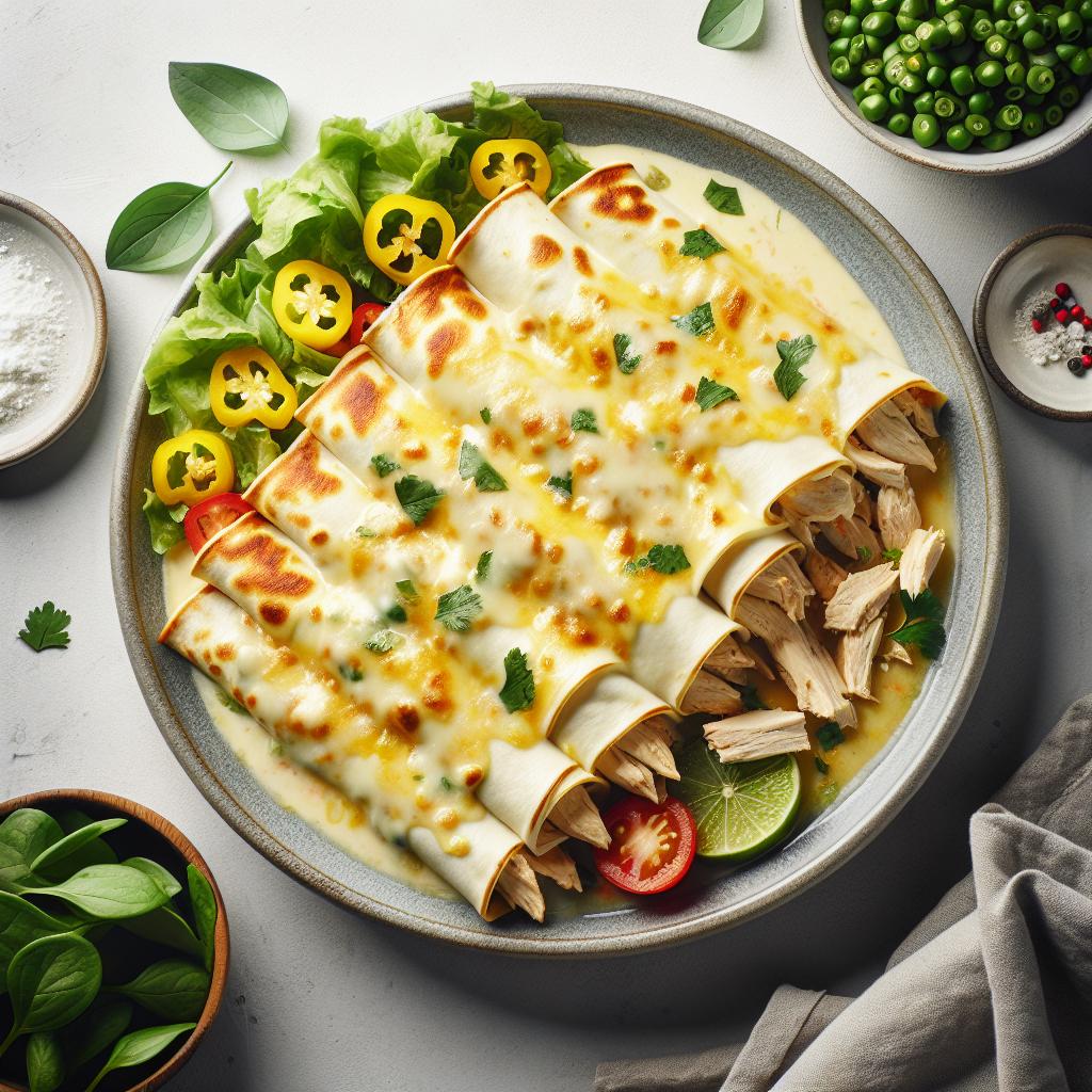 Creamy White Chicken Enchiladas: Freezer-Friendly Feast
