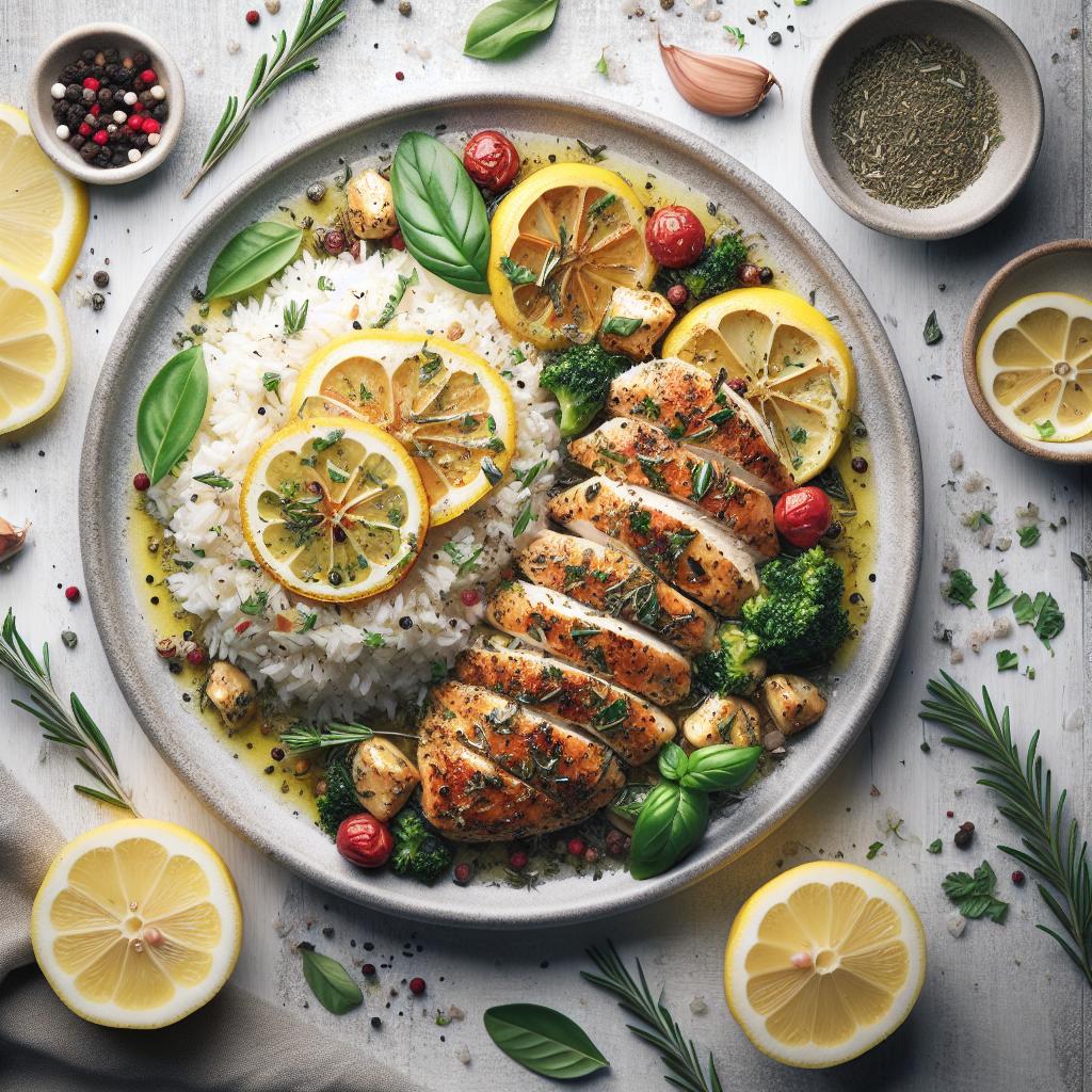 Zesty Lemon Herb Chicken & Rice: Easy Meal Prep Recipes