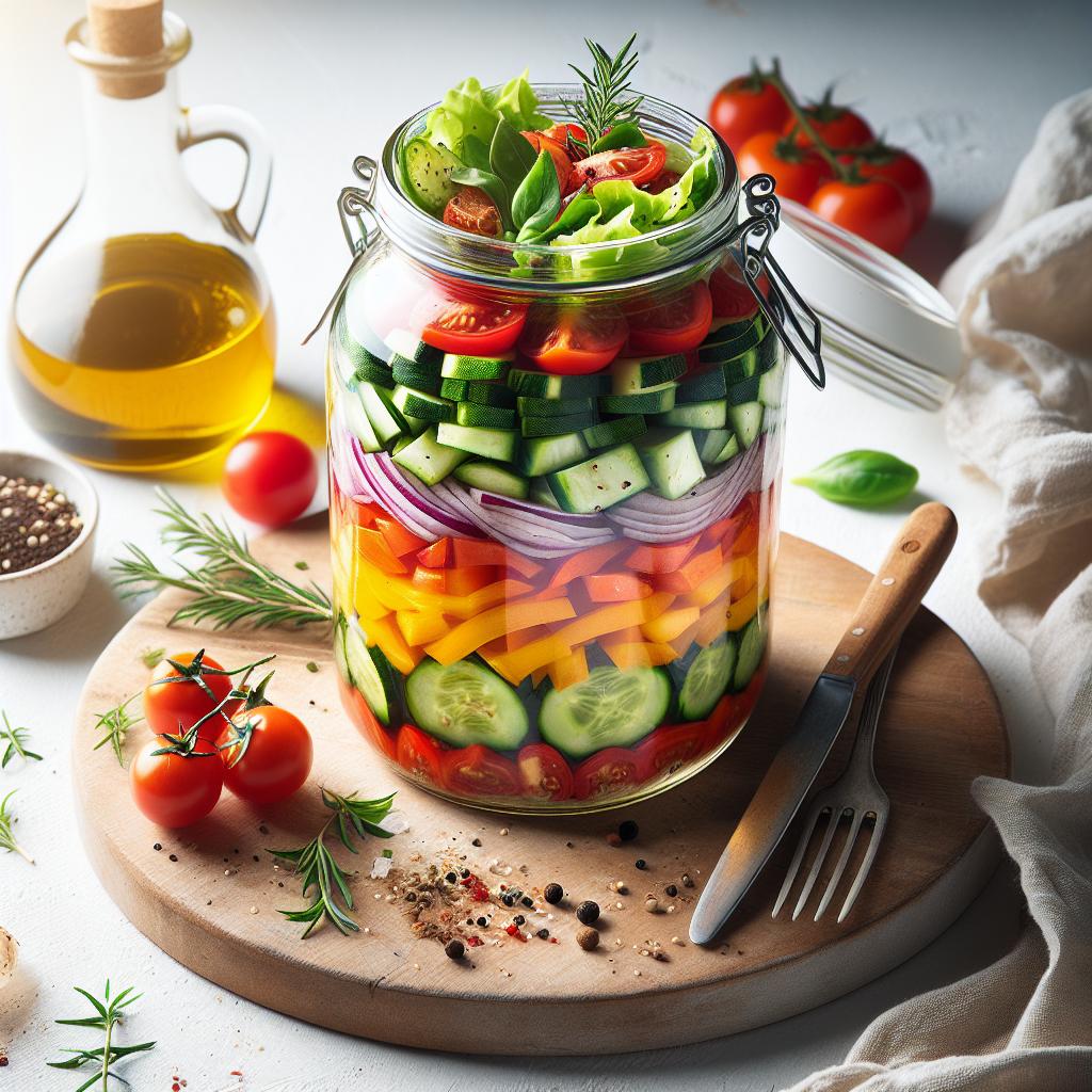 Layered Delight: Crafting the Perfect Mediterranean Salad Jar
