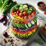 Rainbow Veggie Salad in a Jar: Colorful, Fresh & Easy!