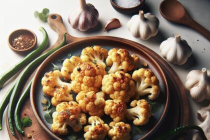 Golden Bites: Roasted Cauliflower with Garlic Magic