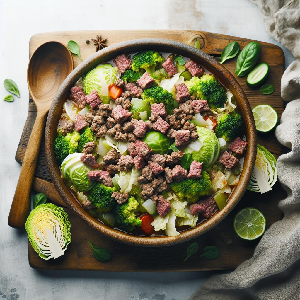 Hearty Keto Cabbage Soup: Savory Ground Beef Delight