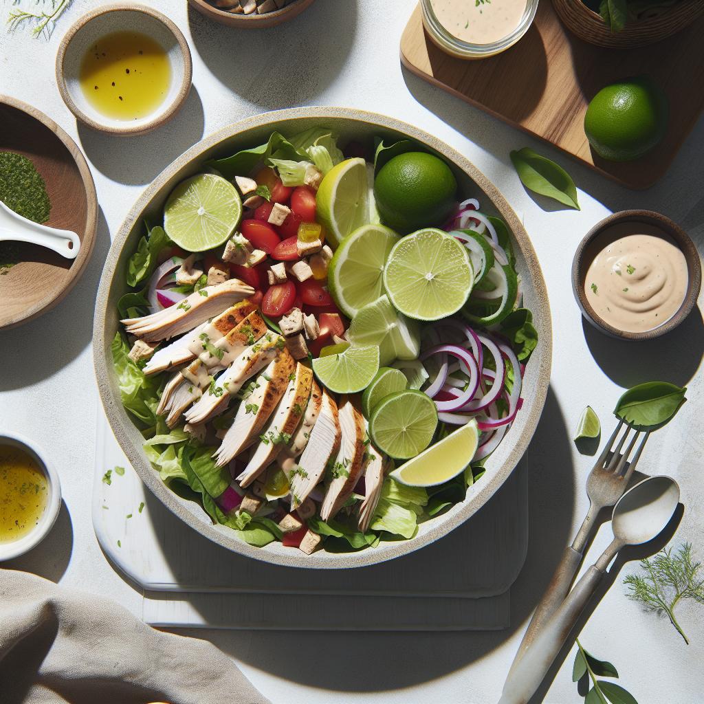 Zesty Turkey Taco Salad with Tangy Lime Dressing Delight