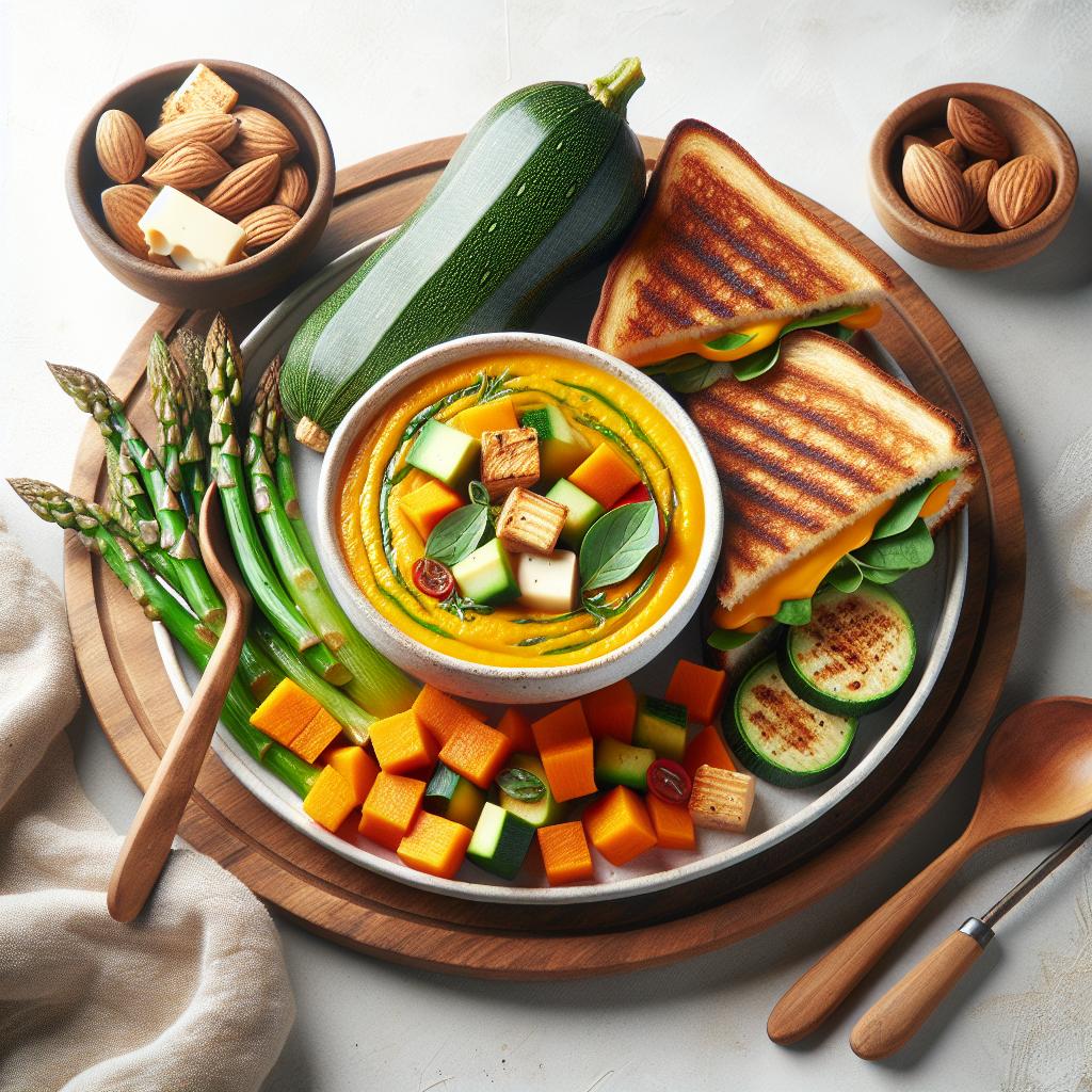 Wholesome Keto Butternut Squash Soup & Vegan Grilled Cheese