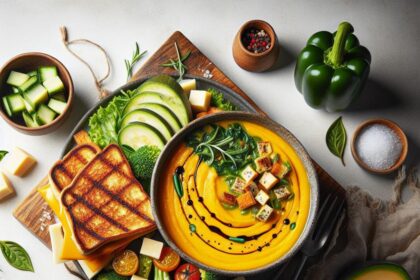 Wholesome Keto Butternut Squash Soup & Vegan Grilled Cheese
