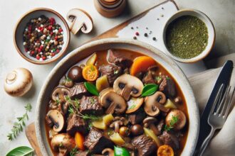 Hearty Beef and Mushroom Stew: A Savory Comfort Classic