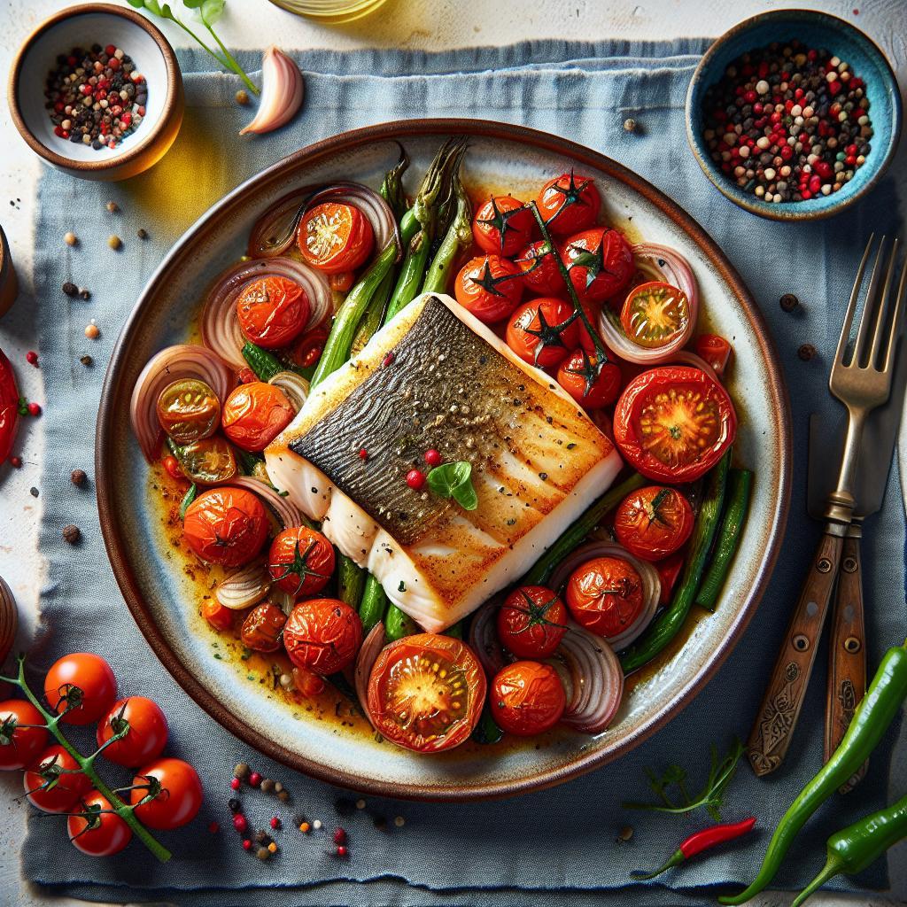Savor the Flavors of Baked Halibut with Juicy Tomatoes