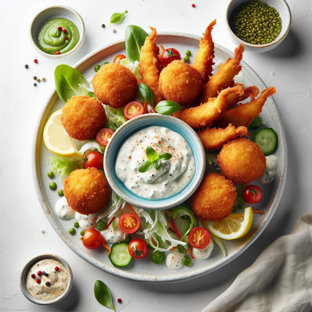 Crispy Hush Puppies Paired Perfectly with Tartar Sauce Delight