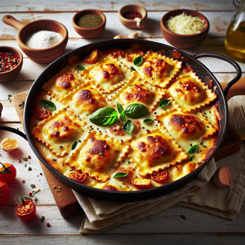 Cheesy Baked Ravioli: A Crispy, Melty Italian Delight