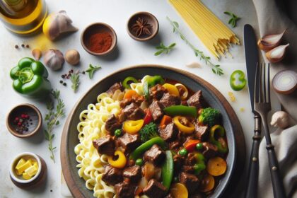 Hearty Beef Goulash with Egg Noodles: A Savory Classic Delight