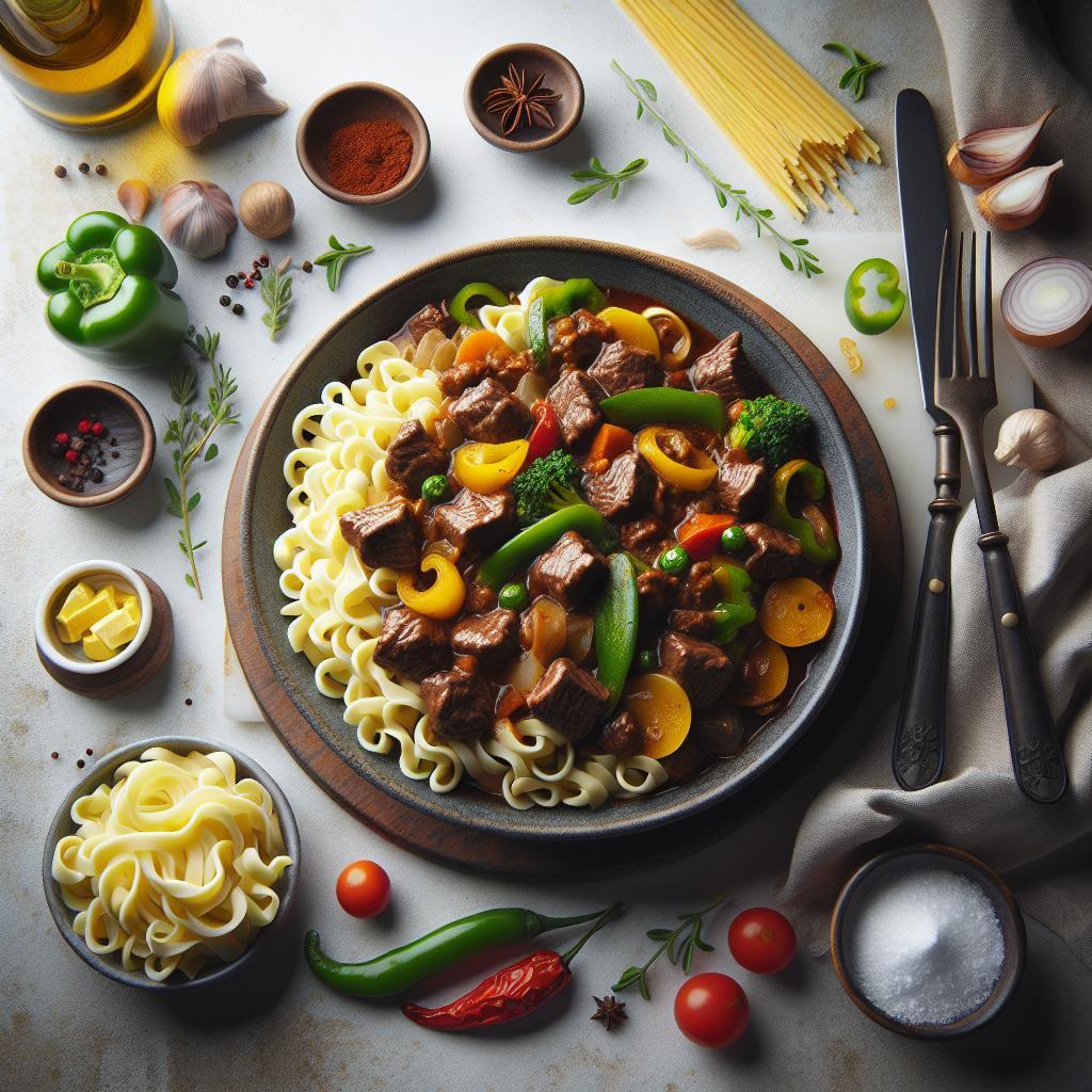 Hearty Beef Goulash with Egg Noodles: A Savory Classic Delight