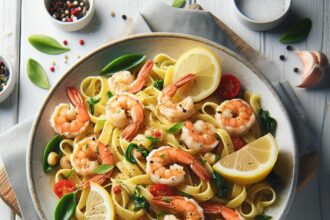 Zesty Lemon Garlic Shrimp Pasta: A Flavorful Twist on Tradition