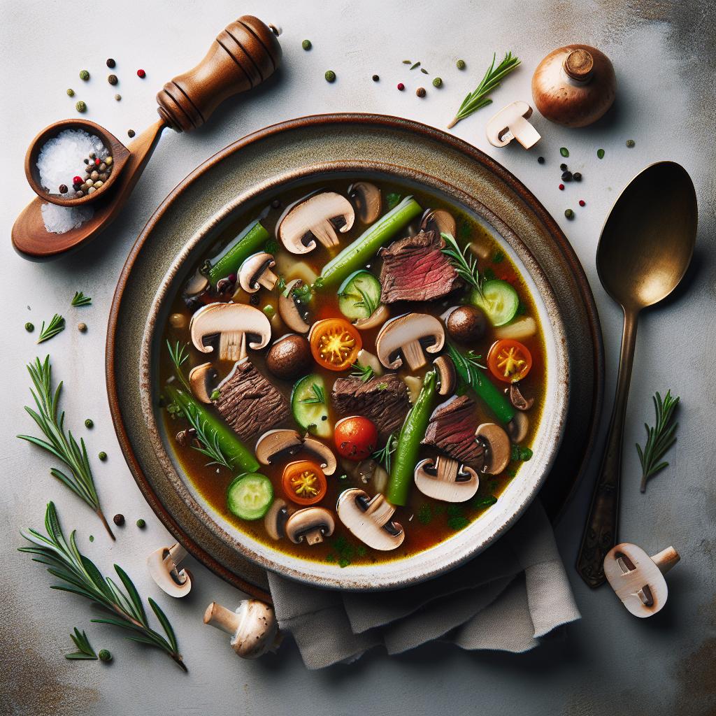 Hearty Beef and Mushroom Soup: A Savory Comfort Classic
