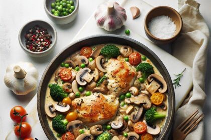 One-Pot Creamy Garlic Mushroom Chicken: Simple & Savory Delight