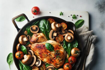 Savor Skillet Chicken with Mushrooms: A Flavorful Delight