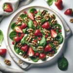 Fresh & Nutty: Strawberry Spinach Salad with Walnuts Delight