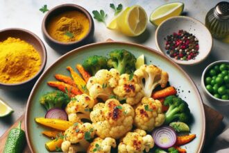 Golden Glow: Roasted Cauliflower with Vibrant Turmeric Flair