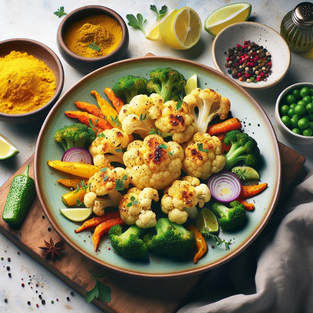Golden Glow: Roasted Cauliflower with Vibrant Turmeric Flair