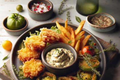 Crispy Fried Green Tomatoes with Zesty Remoulade Twist