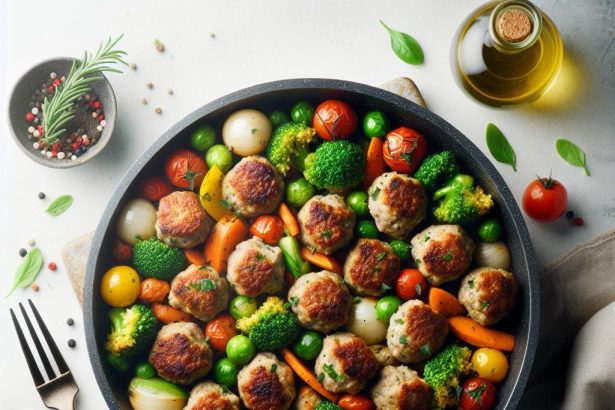 One-Pan Turkey Meatballs & Veggies: Easy, Healthy Feast