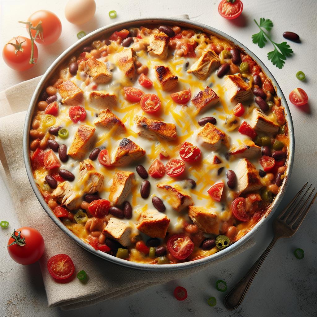 Hearty Chicken Burrito Casserole: A Flavor-Packed Delight