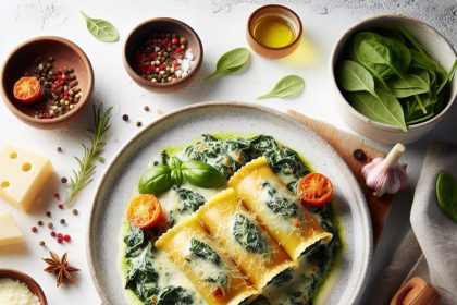 Indulge in Creamy Spinach and Ricotta Cannelloni Delight