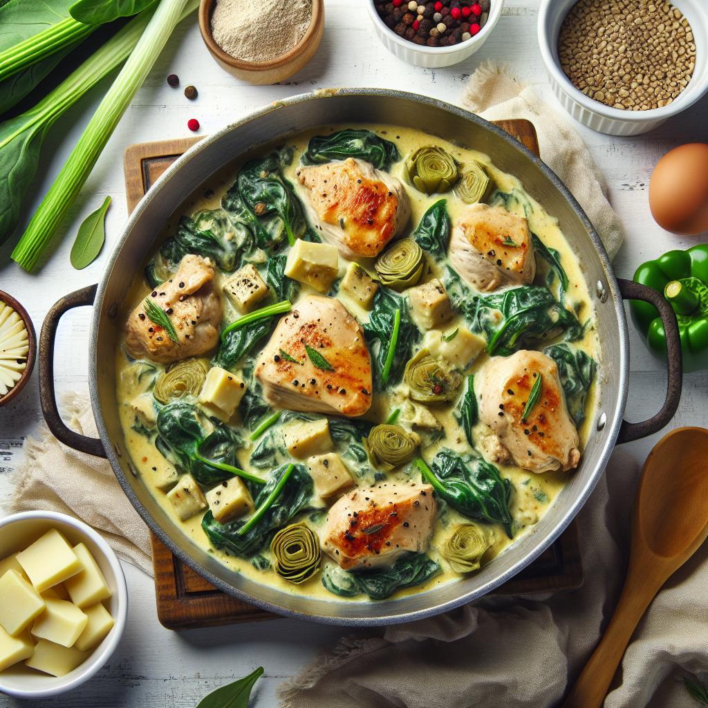 One-Pot Creamy Spinach Artichoke Chicken Recipe Delight