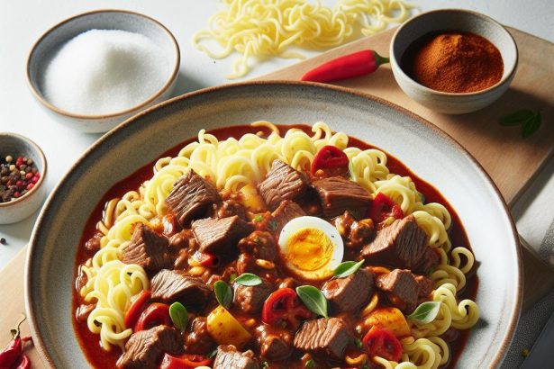 Hearty Beef Goulash with Egg Noodles: A Comfort Feast