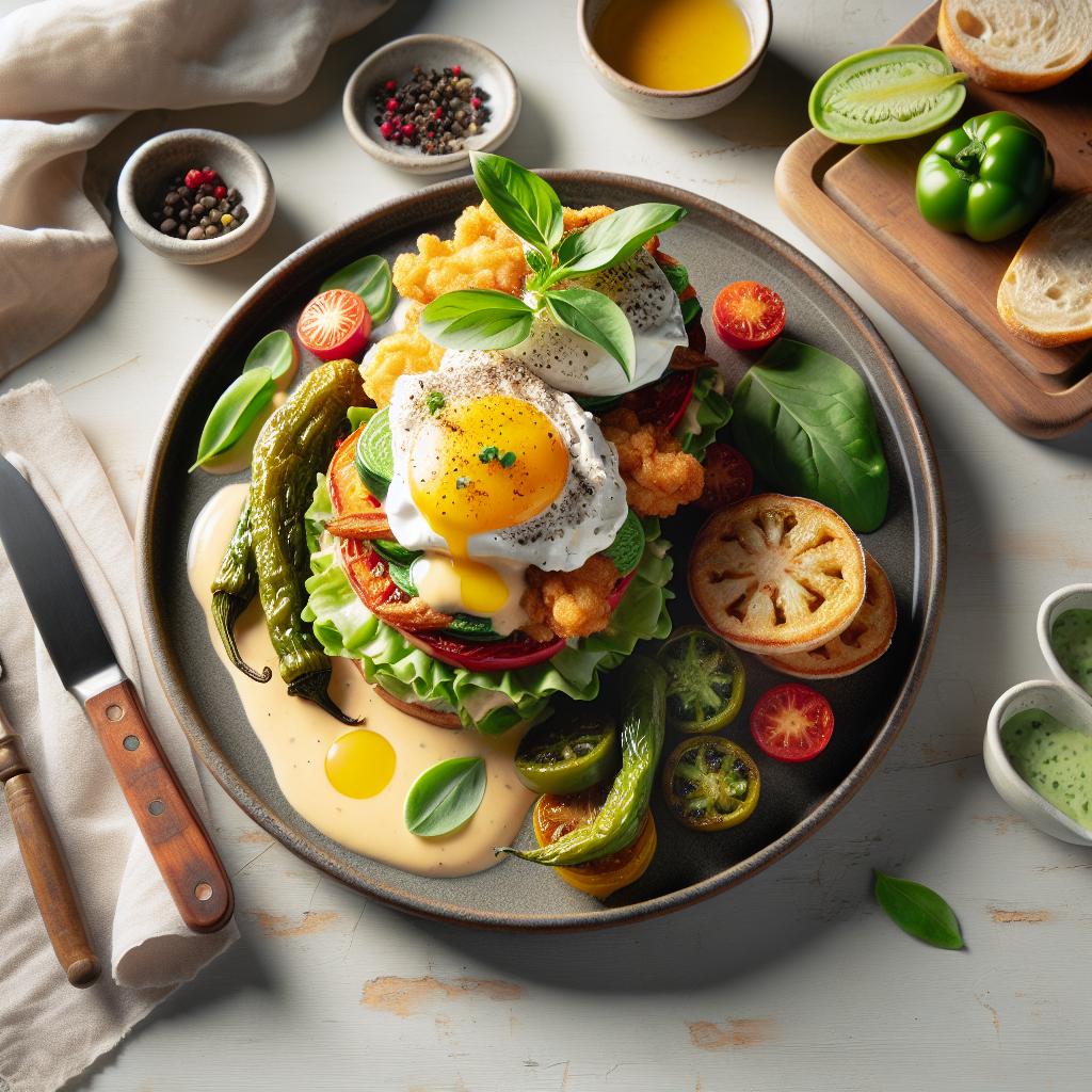 Crispy Delights: The Art of Fried Green Tomato Benedict