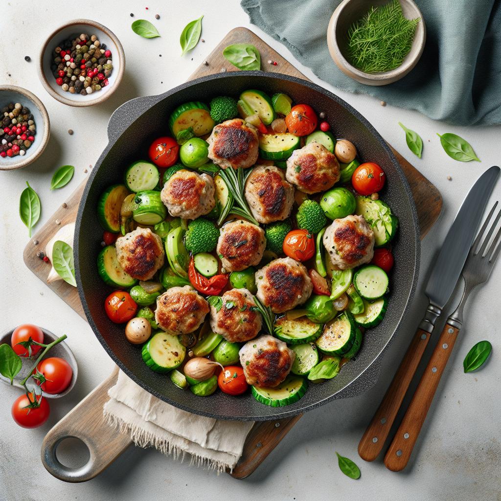 One-Pan Turkey Meatballs & Veggies: Easy, Healthy Feast