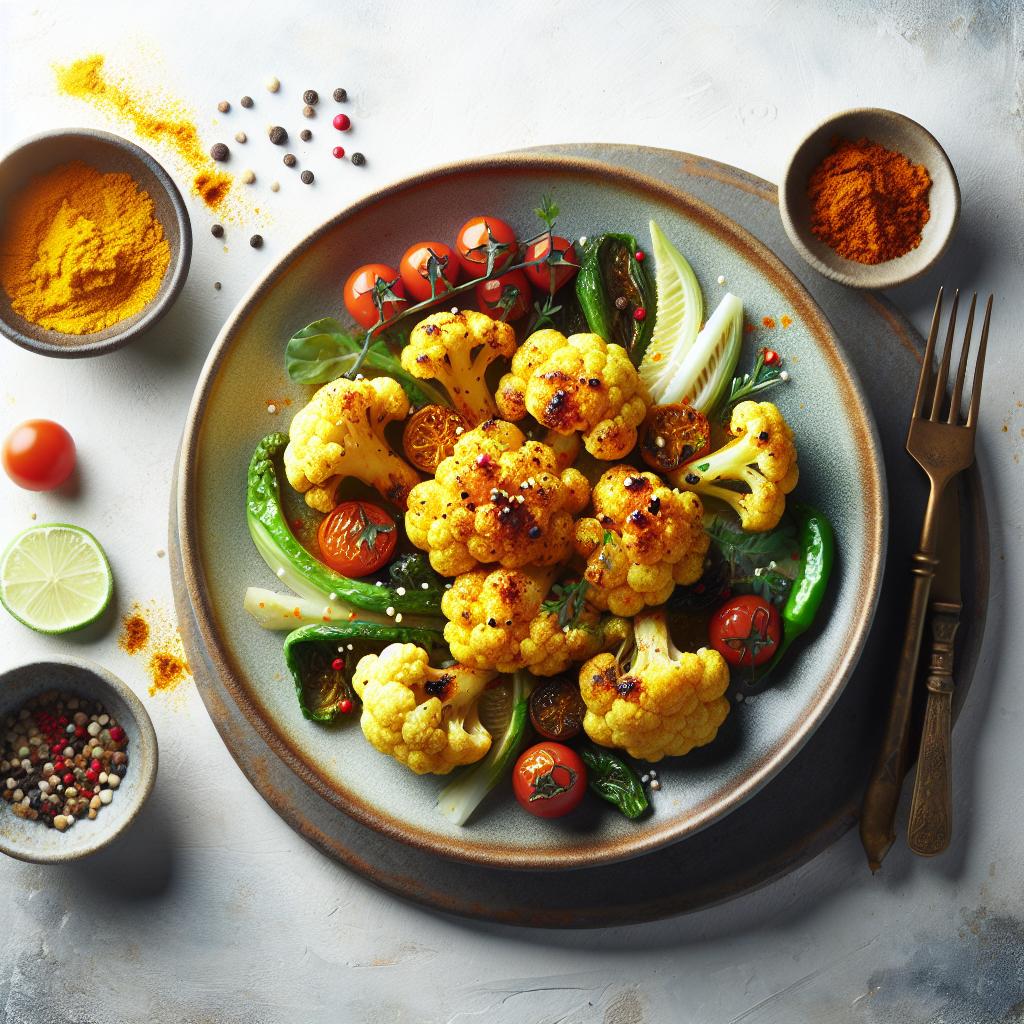 Golden Glow: Roasted Cauliflower with Vibrant Turmeric Flair