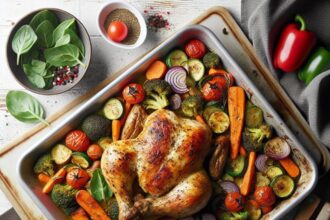 One-Pan Wonder: Flavorful Sheet Pan Chicken & Veggies Roast
