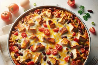 Hearty Chicken Burrito Casserole: A Flavor-Packed Delight