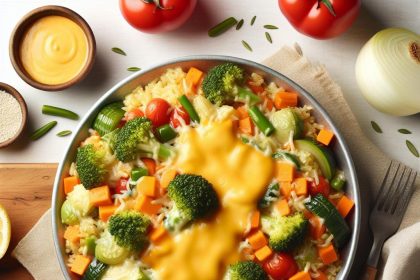 One-Pot Cheesy Vegetable Rice: Easy, Creamy, Flavorful Meal