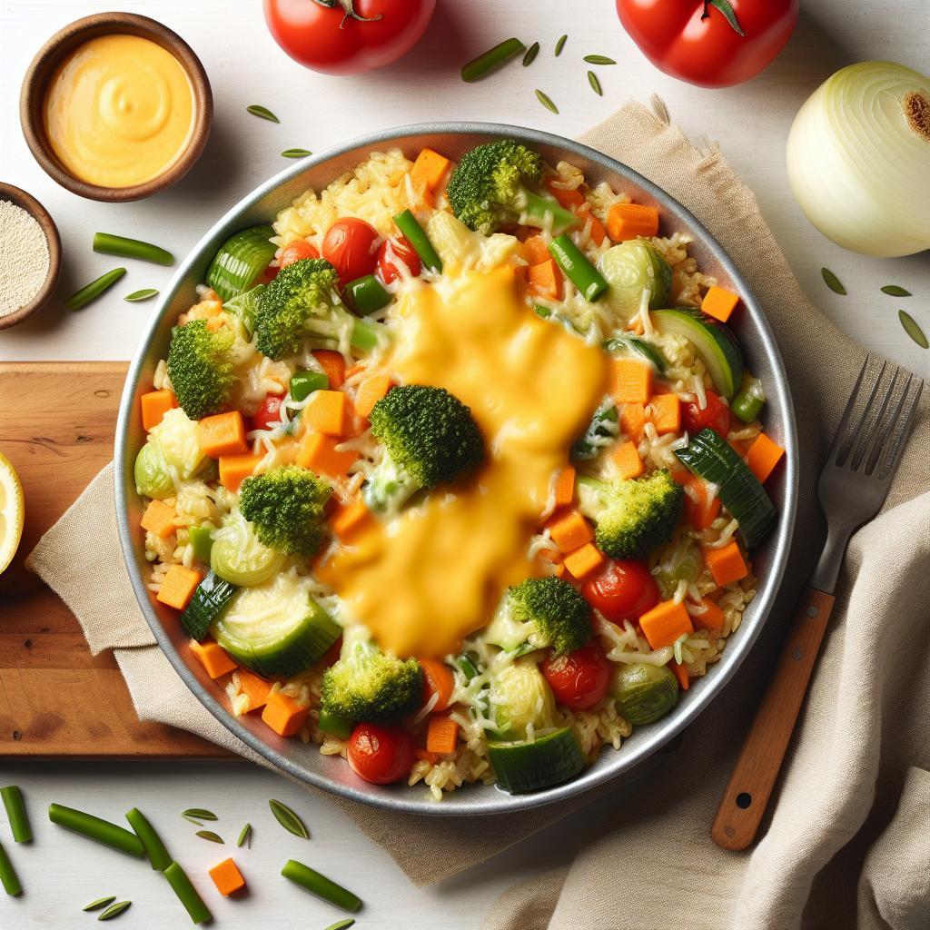 One-Pot Cheesy Vegetable Rice: Easy, Creamy, Flavorful Meal