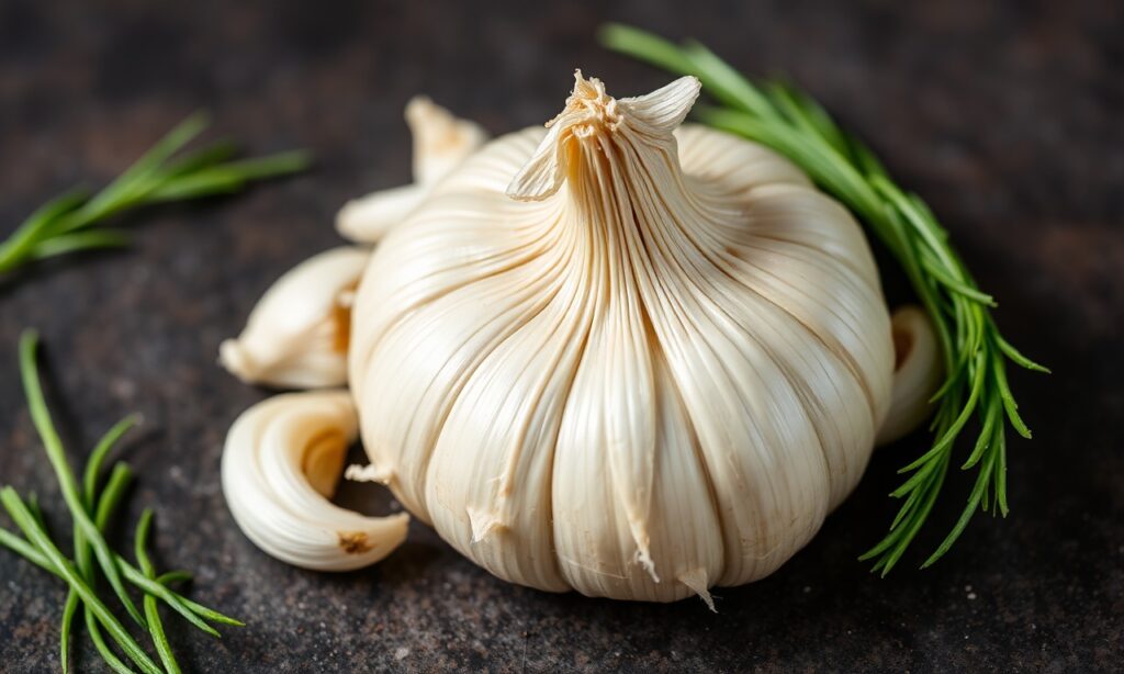 Delicious garlic sautéing gently in a skillet, a perfect side dish.