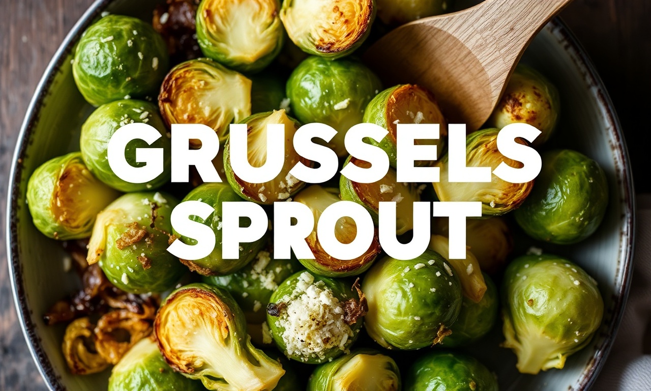 Crispy garlic butter Brussels sprouts, perfectly roasted and buttery.