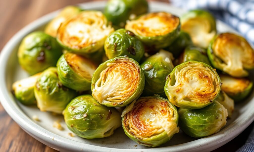 Crispy Garlic Butter Brussels Sprouts recipe for buttery perfection.