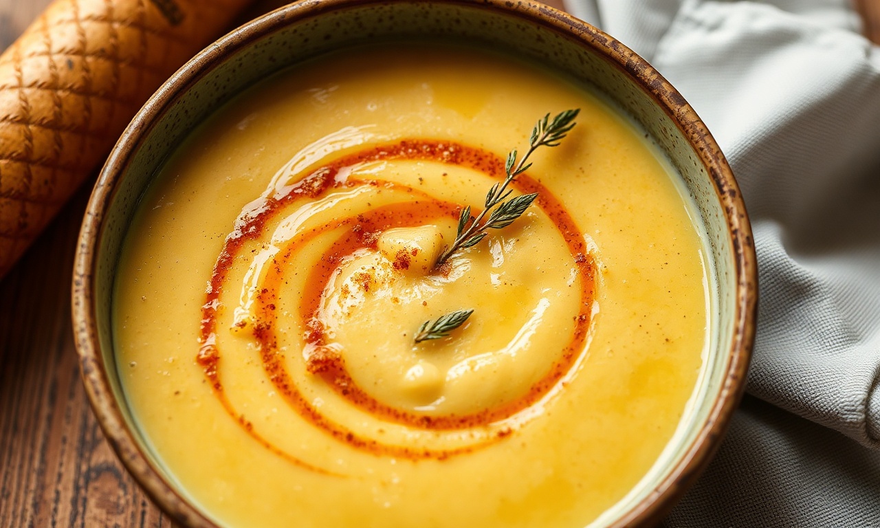 Creamy Roasted Parsnip and Pear Soup recipe, a dreamy delight.
