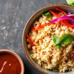 Satay crispy rice salad: a flavorful dish to master.