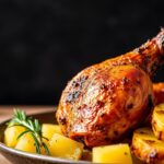 Delicious baked Jamaican pineapple jerk chicken recipe.