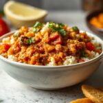 Delicious vegan jollof rice, a flavor revelation.