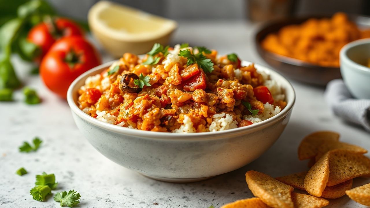 Delicious vegan jollof rice, a flavor revelation.