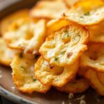 Easy ingredient parmesan crisps: polished snack for effortless enjoyment.