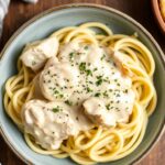 Creamy comforting keto chicken alfredo with zoodles recipe guide.